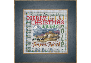 вышивка гладью MH142336 Рождественские поздравления. Набор для вышивки в смешанной технике Mill Hill