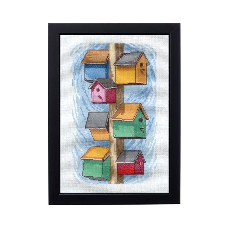 92-0164 Будиночки для птахів (Birdboxes. Набір для вишивання хрестом PERMIN - 1