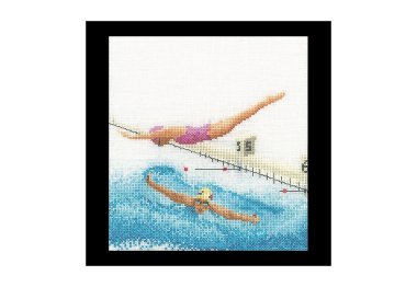  3036A Swimming Aida. Набір для вишивки хрестом Thea Gouverneur