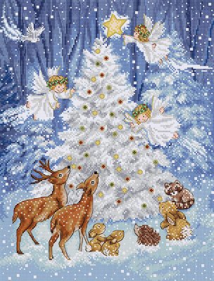 Набір для вишивки хрестиком L9921 Angel in Wood. Letistitch - 1
