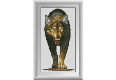  30978 Хищный волк. Набор для рисования камнями