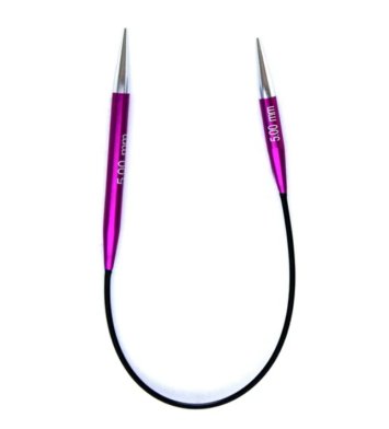 47060 Спиці кругові Zing KnitPro, 25 см, 5,00 мм - 1
