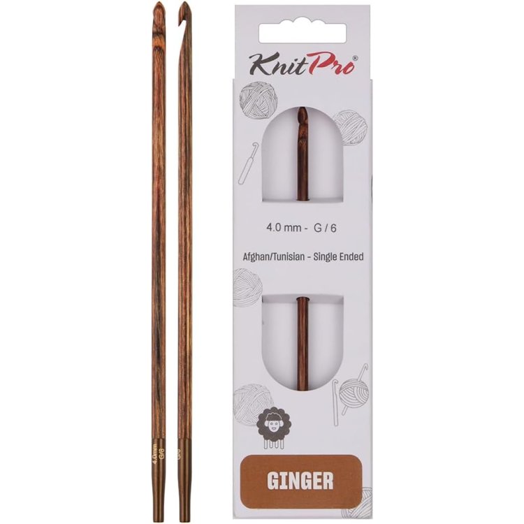 31263 Крючок односторонний тунисский съемный Ginger KnitPro, 4.00 мм - 1