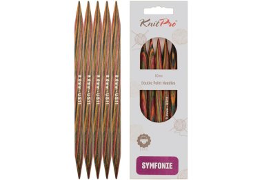 спицы для вязания 20147 Спицы носочные Symfonie Wood KnitPro, 15 см, 8.00 мм