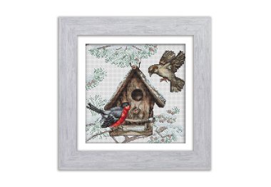  N109 Під крилом зими. Набір для вишивки хрестом Кольорова