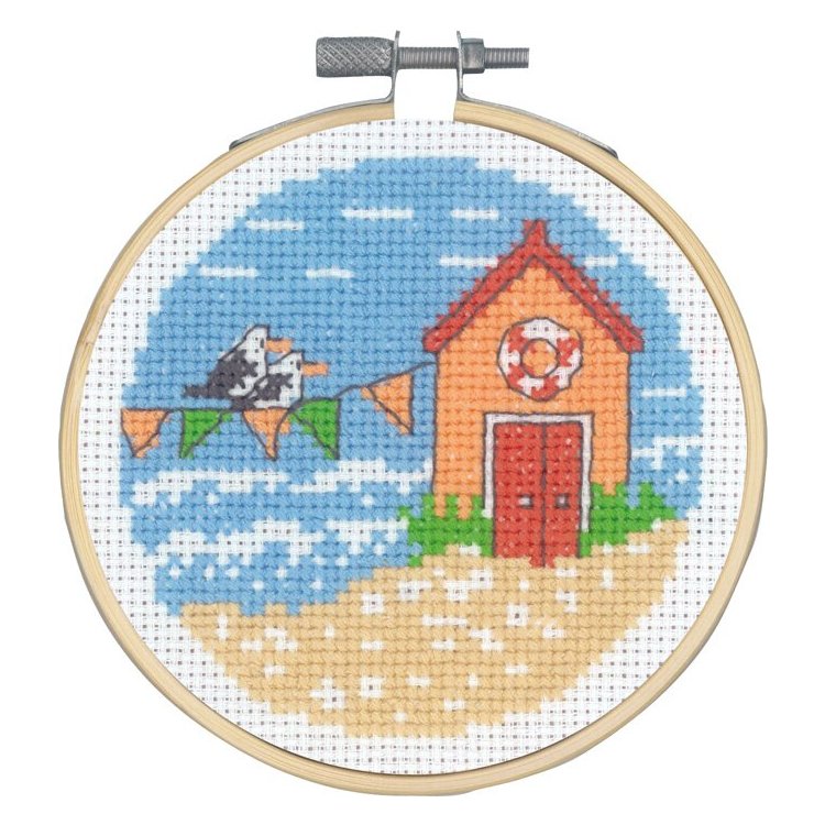 13-1424 Чайки (Pennant/Seagulls. Набор для вышивания крестом PERMIN - 1