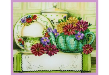  Набор для вышивки бисером Цветочный чай Р-333 ТМ Картины бисером