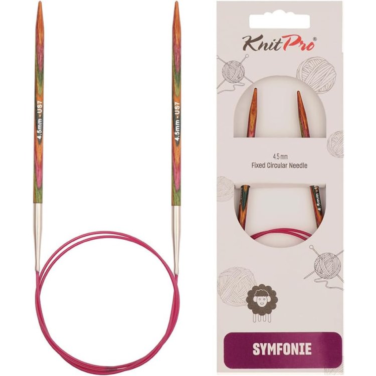 21338 Спиці кругові Symfonie Wood KnitPro, 80 см, 4.50 мм - 1