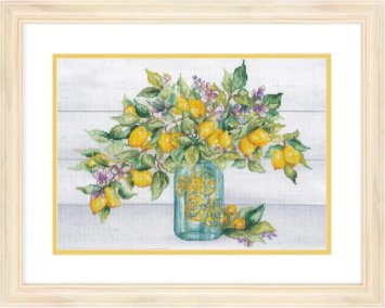 70-35442 Набор для вышивания крестом &quot;Lemon Jar&quot; &quot;Лимонный букет&quot; DIMENSIONS - 1