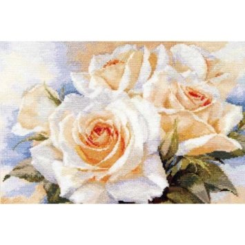 8357 Білий шовк. Набір для вишивки хрестиком Classic Design - 1