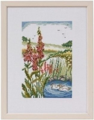 92-1352 Дві білі качки (2 white ducks. Набір для вишивання хрестом PERMIN - 1