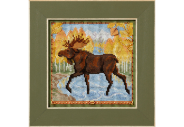 вишивка гладдю MH142425 Осінній Лось. Набір для вишивки в змішаній техниці Mill Hill