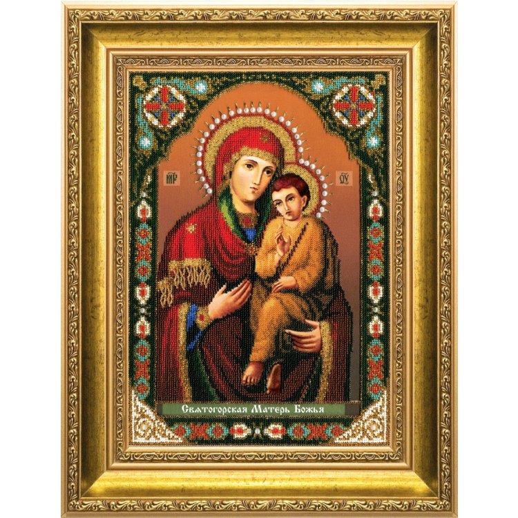 Б-1188 Икона Божьей Матери Святогорская Набор для вышивки бисером - 1