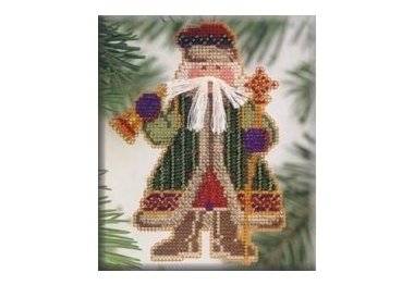 вишивка гладдю MHWS7 Дзвонар Санта. Набір для вишивки в змішаній техниці Mill Hill