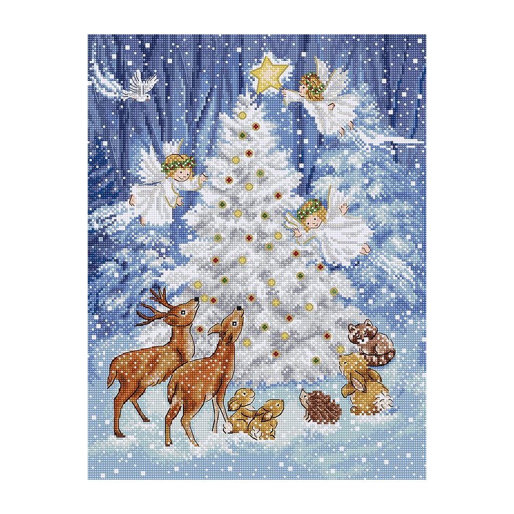 Набір для вишивки хрестиком L9921 Angel in Wood. Letistitch - 1