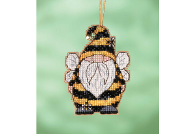 вишивка гладдю MH162211 Бджолиний гном. Набір для вишивки в змішаній техниці Mill Hill