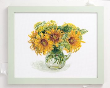 552103 Подсолнухи. Набор для вышивки крестом Cosmo Fujico - 1 552103 Подсолнухи. Набор для вышивки крестом Cosmo Fujico - 1