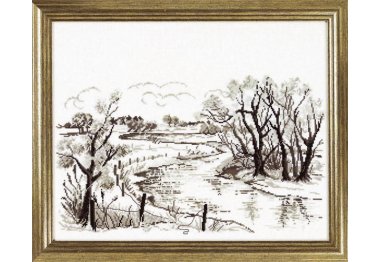  70-3129 Зима. Графика. Набор для вышивания крестом PERMIN