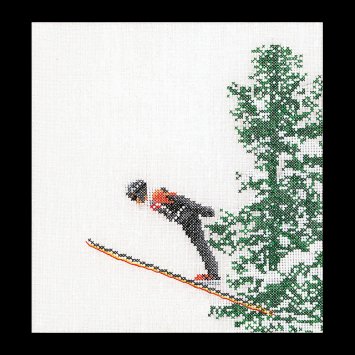 3039 Skiing Linen. Набір для вишивки хрестом Thea Gouverneur - 1