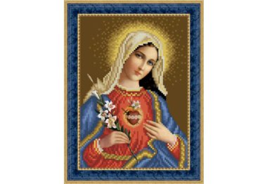  ТО-080 Икона Открытое Сердце Марии. Схема для вышивки бисером (атлас) ТМ Барвиста Вишиванка