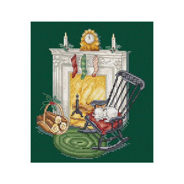 Набір для вишивки хрестиком L8224 Resting by the chimney. Letistitch - 1