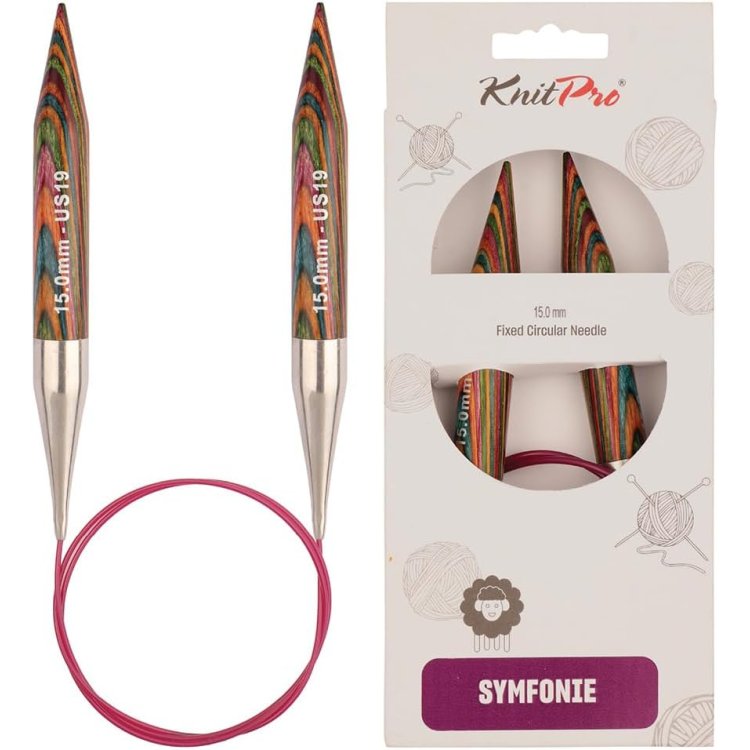 21363 Спицы круговые Symfonie Wood KnitPro, 100 см, 15.00 мм - 1
