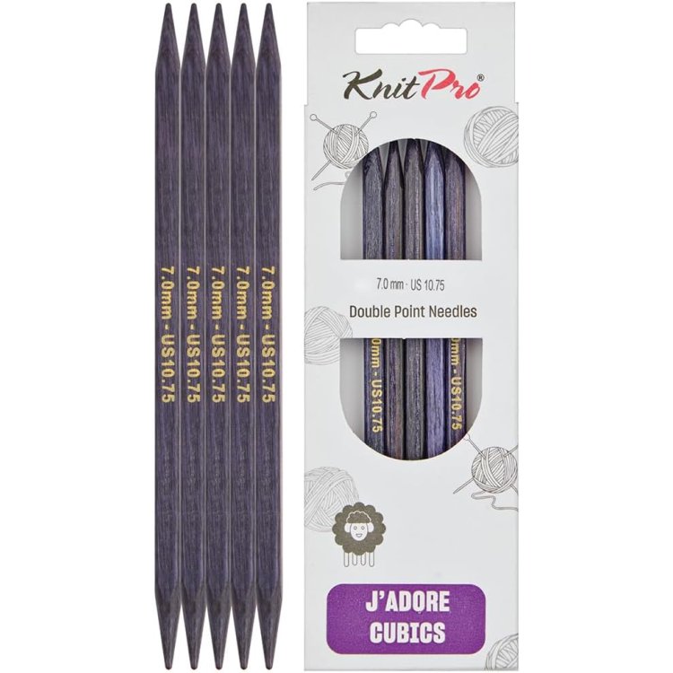 19029 Спицы носочные 7,00 мм J'adore Cubics KnitPro 20 см - 1