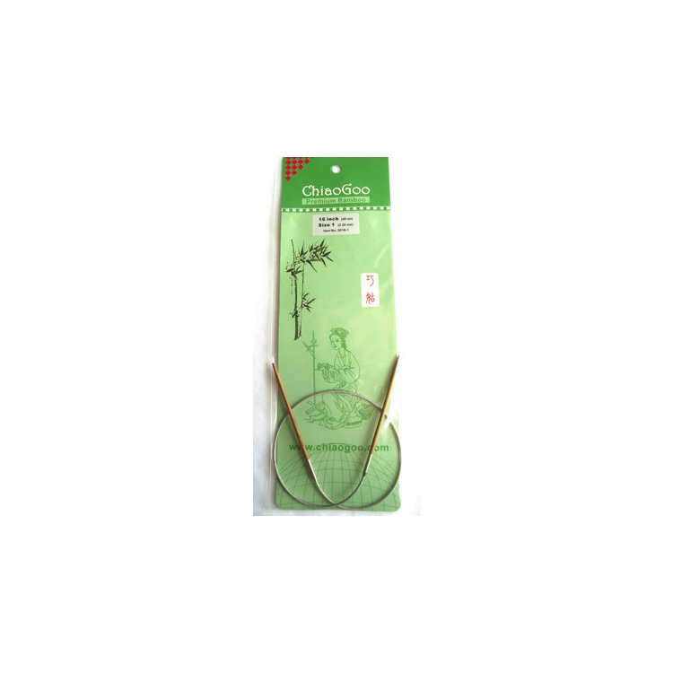 Спицы круговые бамбуковые Bamboo Patina 40см 3.5мм арт. 2016-4 ChiaoGoo - 1