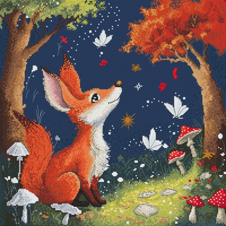 Набір для вишивання хрестом Зачарований лис Ksenya project 10-004 - 2
