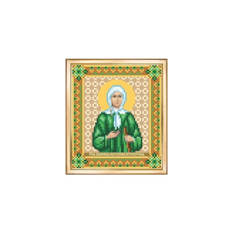СБИ-039 Именная икона святая блаженная Ксения Петербургская. Схема для вышивания бисером - 1