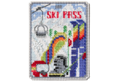 вишивка гладдю MH182533 Абонемент на підйомник. Набір для вишивки в змішаній техниці Mill Hill