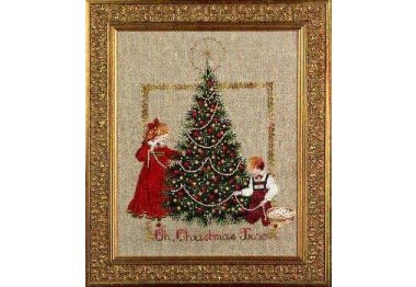  LL24 Oh Christmas Tree!//Рождественское дерево. Схема для вышивки крестом на бумаге Lavender & Lace