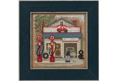 вишивка гладдю MH141614 Гараж Джо. Набір для вишивки в змішаній техніці Mill Hill
