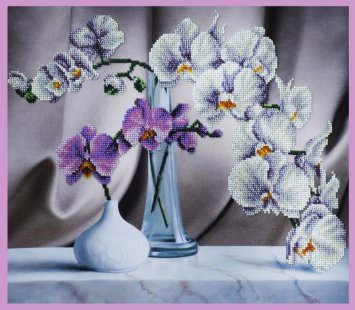 Набір для вишивки бісером Натюрморт з орхідеями P-243 ТМ Картини бісером - 1