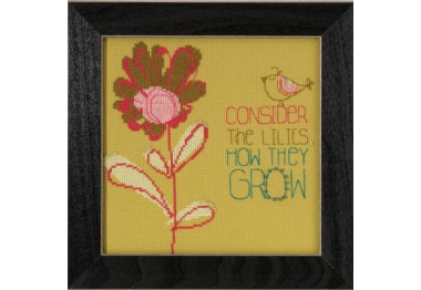 вишивка гладдю AW305102 Розглянемо лілії. Набір для вишивки в змішаній техниці Mill Hill
