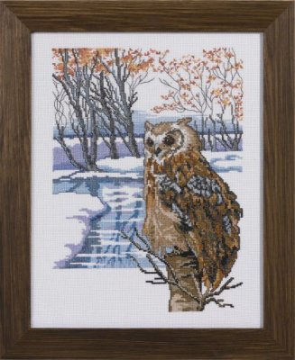 70-9317 Сова. Набор для вышивания крестом PERMIN - 1