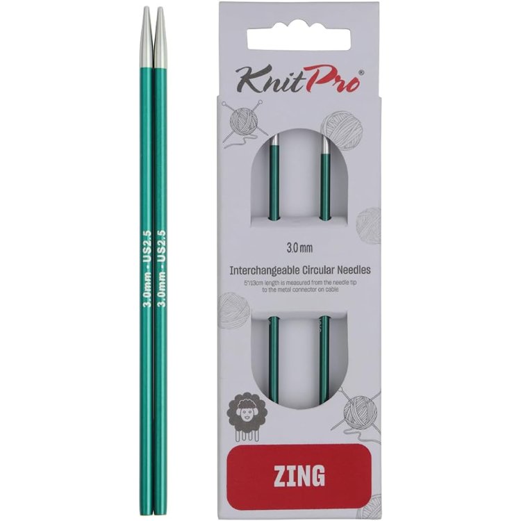 47528 Спиці знімні короткі (10 см) Zing KnitPro, 3.00 мм - 1 47528 Спиці знімні короткі (10 см) Zing KnitPro, 3.00 мм - 1