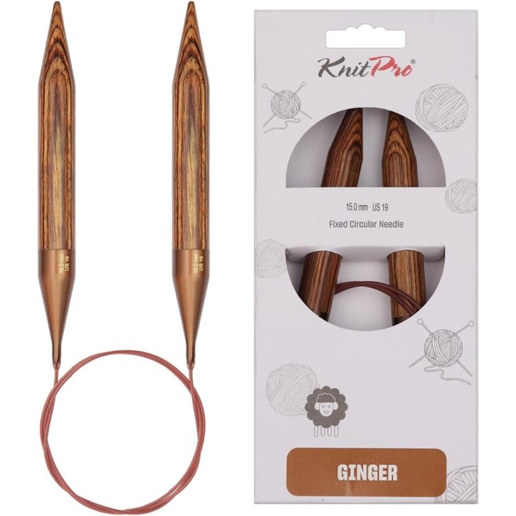 31140 Спиці кругові Ginger KnitPro, 120 см, 15.00 мм - 1