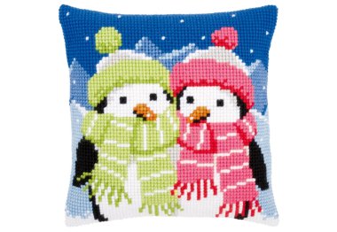  PN-0147690 Пінгвіни в шарфах. Набір для вишивки хрестиком Vervaco