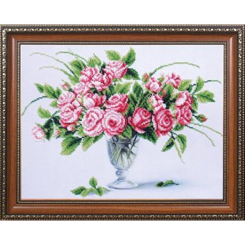 Б-301 Чайные розы. Набор для вышивки бисером - 1