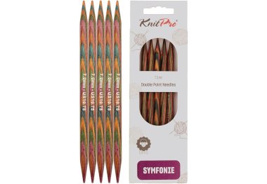 спицы для вязания 20146 Спицы носочные Symfonie Wood KnitPro, 15 см, 7.00 мм
