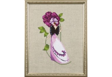  NC299 Sultanas Rose//Роза султана. Схема для вышивки крестиком на бумаге Nora Corbett