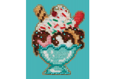 вышивка гладью MH182414 Пломбир. Набор для вышивки в смешанной технике Mill Hill