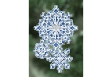 вышивка гладью MH180303 Снежинки. Набор для вышивки в смешанной технике Mill Hill