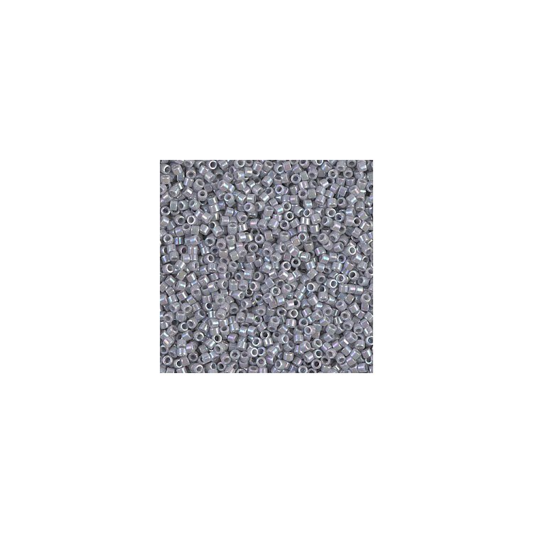 DB-1579 Бісер Miyuki Delica Beads 11/0 (перлиновий райдужний, сірий) - 1
