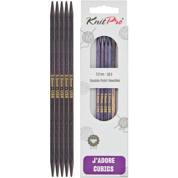 19011 Спиці шкарпеткові 5,00 мм J'adore Cubics KnitPro 15 см - 1 19011 Спиці шкарпеткові 5,00 мм J'adore Cubics KnitPro 15 см - 1