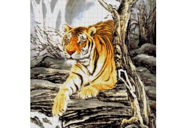  32-2627-НТ Тигр в горах. Набір для вишивання бісером ТМ Токарєва А.