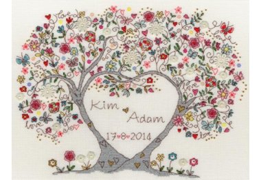  XKA4 Набор для вышивания крестом Love Blossoms "Любовь расцветает" Bothy Threads