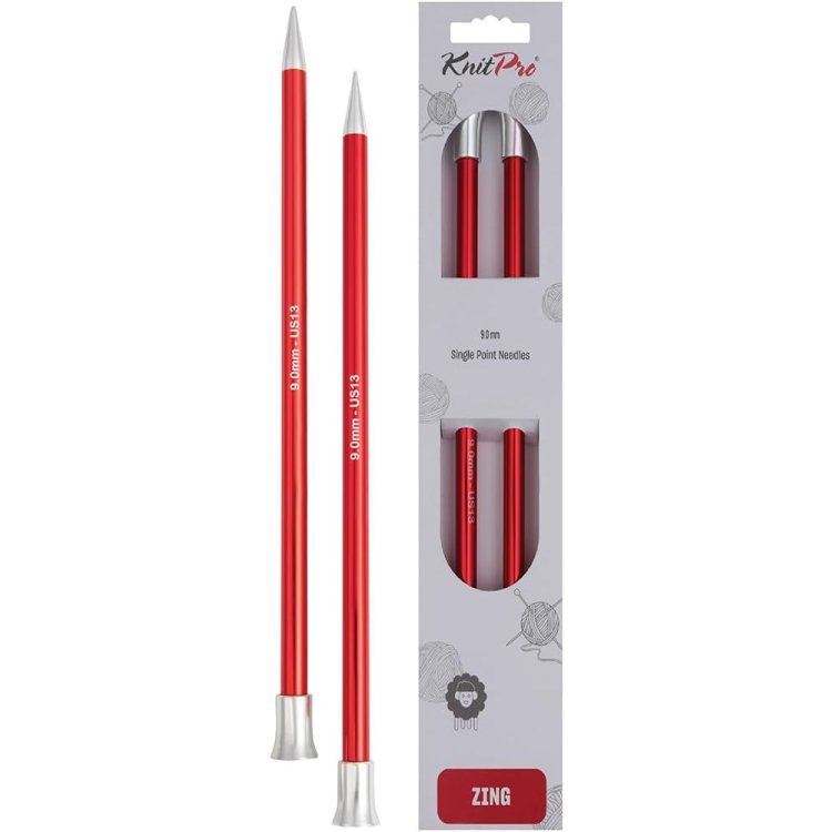 47307 Спицы прямые Zing KnitPro, 35 см, 9.00 мм - 1