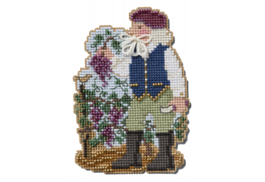 вишивка гладдю MH202433 Санта виноградник. Набір для вишивки в змішаній техниці Mill Hill